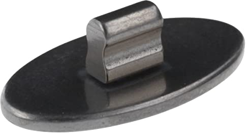 Titan Nasenpad (allergiefrei) zum Klicken Oval in 13mm in Titan