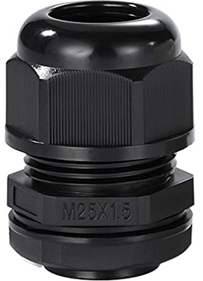 Meccion M25 Kabelverschraubung 5 Stück Wasserdichte IP68 Nylon Kabelverbinder mit Kontermutter und Unterlegscheibe, Geeignet für 12mm - 18mm Kabel