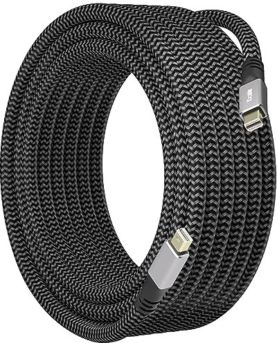 Kxable 4K Mini DisplayPort to Mini DisplayPort Cable 20 Feet, [4K@60Hz, Gold-Plated Plugs, Nylon Braided], Mini DP to Mini DP Cable, Not Thunderbolt Cable, Not Compatible with iMac