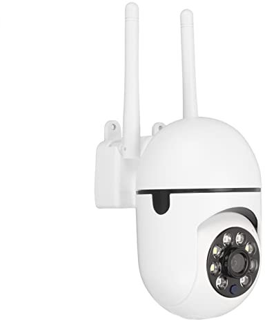 Cámara de Seguridad 1080P con Vista de 360°, Visión Nocturna en Color, Bidireccional y Grabación 24/7, Seguimiento de Movimiento Inteligente para Vigilancia en el Hogar