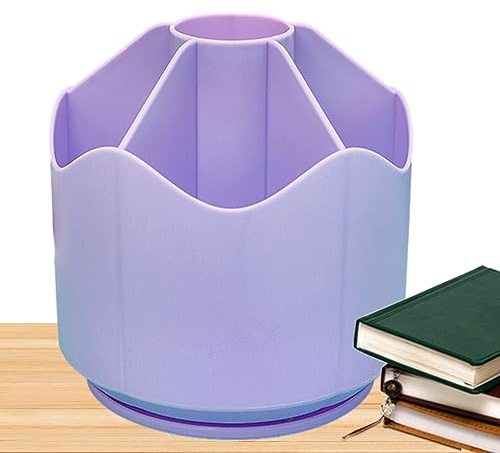 Porta-Bureau - Organizador de lápiz giratorio | Organizador de escritorio giratorio para bolígrafo, pinceles, escuela, hogar, oficinas