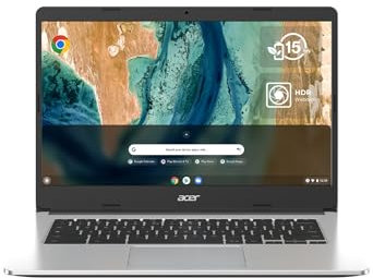 Acer Chromebook 315 CB315-3H-C7HM, Ordinateur Portable 15,6'' HD, PC Portable (Intel Celeron N4120, RAM 4 Go, 128 Go eMMC, UHD Graphics, Chrome OS), Laptop Gris, Clavier AZERTY (Français)