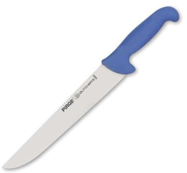 Pirge Butcher's Metzgermesser 26 cm Blau Schlachtermesser - Fleischermesser - Stechmesser - Exzellenter Schärfe Metzgermesser - Edelstahl Profi Küchenmesser - Ergonomisches Kunststoff Griffdesign