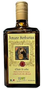 Amaro Herbarius, elisir di erbe, antica ricetta dei monaci, 12,5% vol, gusto dolce, 700ml