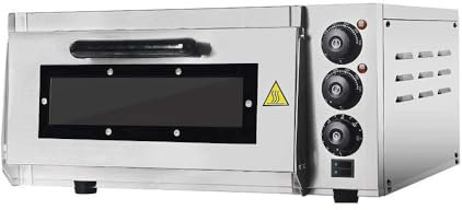 ZYJIX Single Deck Commercial Electric Pizza Oven 2000W, Fire Stone Baking, Temperature 50~350 ℃, For 1X16 Pizza - Aesthetic And Practical