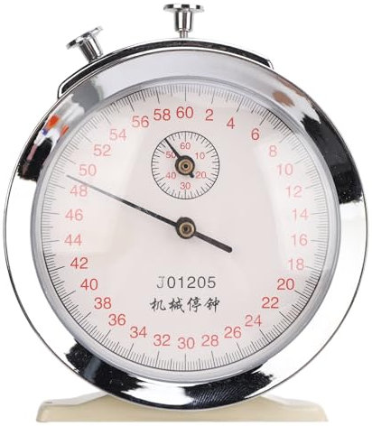 Mechanische Stoppuhr aus den 60er-Jahren, Fahrrad-Zähl-Timer, Hand-Timer mit Großer Zifferblattanzeige für Laufen, Radfahren, Physikexperimente, mit 0,2-Skalenwert-Design, für