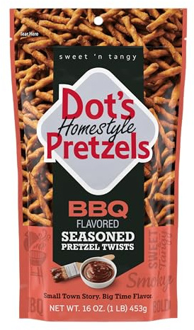 Dot's Homestyle Pretzels BBQ Seasoned Pretzel Twist Snack, 16oz Grocery Sized Bag