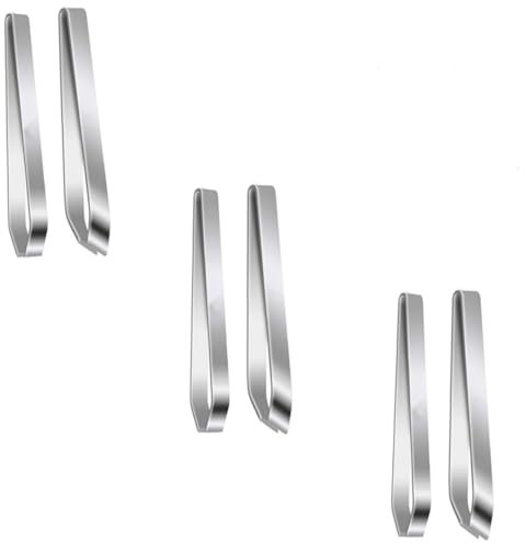 Grätenzange Pinzette,6 Stück Pinzette Edelstahl,Profi Fisch Pinzette Zange Fischgrätenzange,Grätenzange,Flacher Mund Grätenzange FischgräTen-Clip für Ente Huhn Schwein Haar