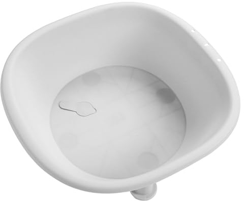 Schwangerschafts-Bidet-Hämorrhoiden-Sitzbad, Klappbare Beine, Großes Fassungsvermögen, Versiegelter Abfluss, für Mütterpflege, Fußbad, Wäsche (WHITE)