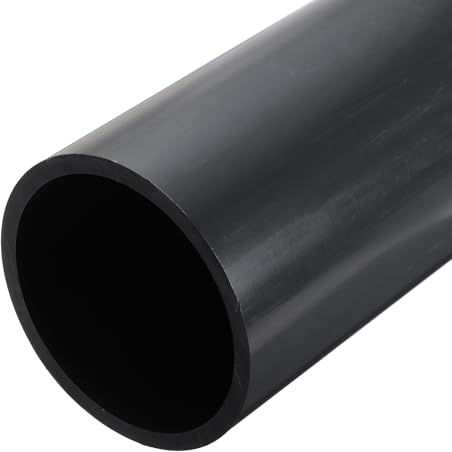 QUARKZMAN PVC Rohr, Durchmesser 104mm Länge 300mm Rund Kunststoffrohr für Garten, Aquarium, Wasserleitung, Kabelkanal, lüftungsrohr（Tiefgrau）