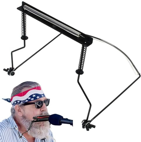 Mundharmonika-Halshalter, Mundharmonika-Halshalter 10 Löcher | Kratzfestes Ständer-Stützzubehör, professionelles Halsgestell für Harfe