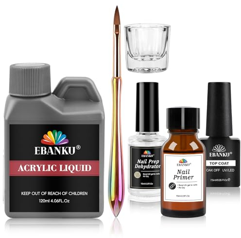EBANKU nagelkit startkit med topprock gel salong qulity för kvinnor gör-det-själv hemma