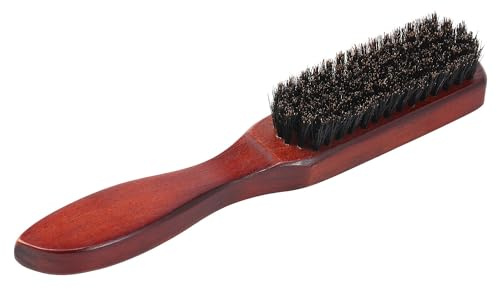 Haarbürste mit dichten Borsten, Haarbürsten für Damen, Bartbürsten für Männer, Massagebürste, Holzgriff für dünnes, natürliches, weiches, feines Haar, 2 Stück