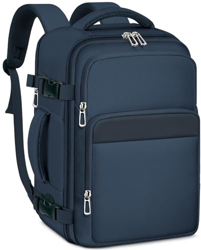 OTAHGK Mochila de Viaje Cabina Avion 40 x 20 x 25 para Ryanair Equipaje de Mano Maletas de Cabina Bolsa de Viaje Hombre Mujer Mochila Informal para computadora portátil -Azul