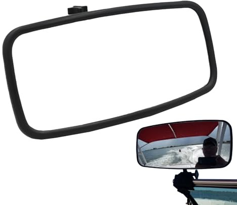 Specchietto retrovisore per sci nautico, 33 x 14,6 cm, grande versatile, specchio panoramico centrale, ampio angolo per sci nautico, per yacht, barche a motore, kayak