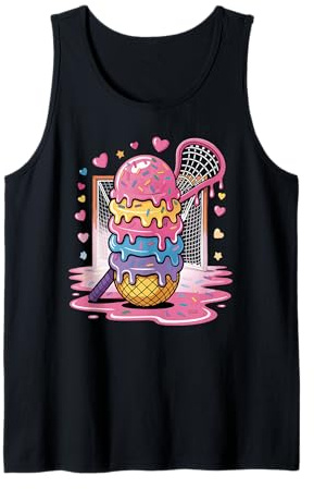 Lacrosse Drip Lax Helmet Ice Cream Sticks Youth Girls Kids Tank Top