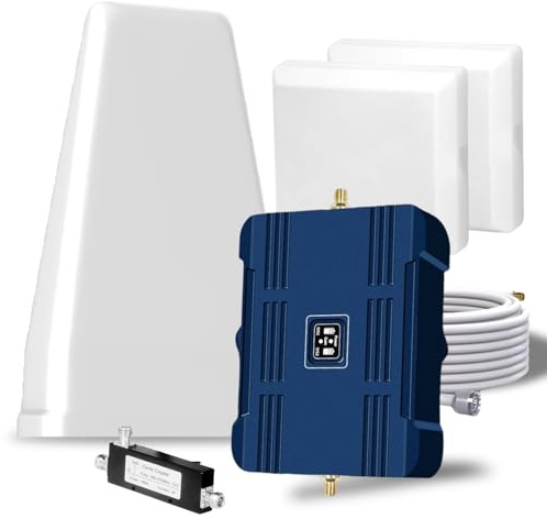 Cell Phone Booster for Home & Multi-Room,Up to 7,000 sq ft,Cell Phone Signal Booster for Band 5/12/13/17,Boost 5G 4G Data for All U.S. Carriers FCC Approved Cell Signal Booster