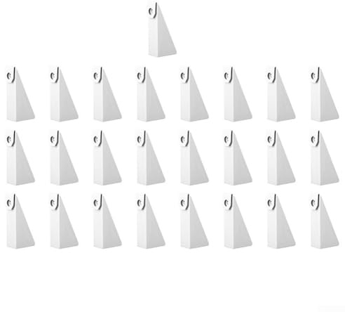 Cuñas de canalón de aluminio, juego de 25 canales, accesorios de soporte de nivelación de canalones, eficiencia de drenaje mejorada, nivelación de estabilidad (4 cm)