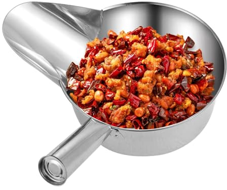 Mestolo da Cucina per Alimenti,Per Frittura In Acciaio Inossidabile | Utensile Con Becco D'Per Mescolare Ergonomico - Per Salsa Zucchero Sale Popcorn Purea