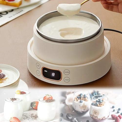 Yogurt Maker Machine, 1l Probiotic Automatic Yogurt Machine with Temperature Control, Yoghurt Maker with Stainless Steel Inner Liner for Yogurt Rice Wine Natto
