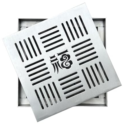 SXYCKRUI Grille Caillebotis Carrées pour Extérieur, Grille Caniveau et Cadre en Acier Inoxydable 304, Caniveau Exterieur Amovible pour Pelouse, Cour et Parc(15 * 15 * 3cm/6 * 6 * 1in)