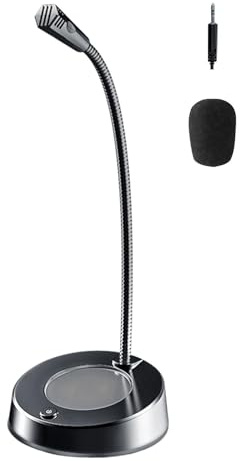 LIXSAZSE Microphone USB pour ordinateur, idéal pour les réunions, l'enregistrement et la dictée. Longue portée, captation vocale exceptionnelle. Microphone col de cygne pour jeux vidéo et conférences.