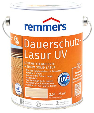 Remmers Dauerschutz-Lasur UV (2,5 l, weiß)