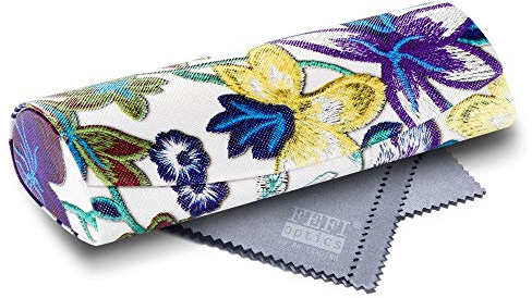 FEFI Hardcase Brillenetui im schicken Blumen-Design