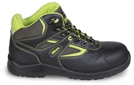 Beta Scarpe Alte Antinfortunistiche da Lavoro in Pelle Idrorepellente, a Rapido Sfilamento con Rinforzo Antiabrasione sul Puntale, Unisex, Taglia 41 EU