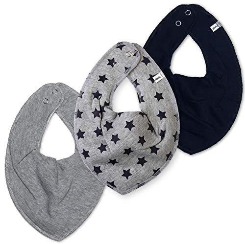 Pippi Dreieckstücher 3er Set Baby Halstücher (Navy Stars)
