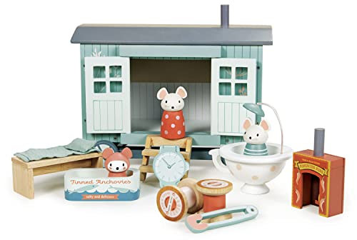Tender Leaf Toys Explore the Enchanting Merrywood Wooden Pretend Woodland Characters and Environments (Shepherds Hut)