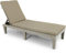 YITAHOME Lettino Prendisole con Cuscino, Schienale Regolabile, Lettino da Sole, Facili da Montare & Leggeri, Lettino Prendisole da Giardino Impermeabili per Piscina con capacità di 265 Libbre, Taupe
