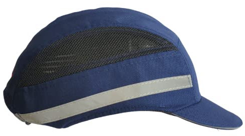 ViCap Aero Blau Anstoßkappe/Sicherheitskappe mit ABS-Schale & Warnschutz (Marineblau)
