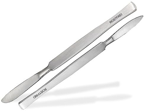 Profi Fußpflege Skalpell SET 2-Teile Hornhautschaber Scharf aus Rostfreiem Edelstahl Hornhautentferner zur sanften Entfernung der Hornhaut Pediküre Schaber