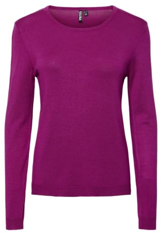 PIECES Pcsonja LS Jersey de Punto Noos BC, Fucsia, L para Mujer
