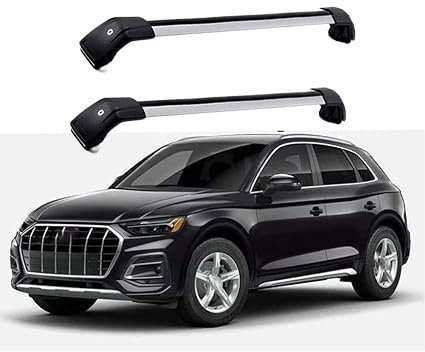 DPBXQ 2 Stück Aluminium Dachträger für Au-di Q5 2018 2019 2020 2021,DACHTRÄGER AUS Aluminium Fahrradträger Dachboxen Dachgepäckablage,3