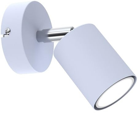 Wandstrahler Metall Blau Kinderzimmer H:13,5 cm GU10 max. 8 W dekorativ Modern flexibel verstellbare Wandlampe Kinder PINIK