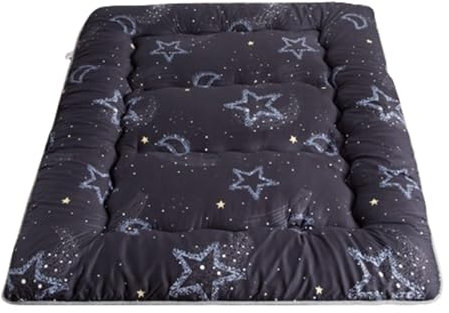 SDGHH-8MMDM Schlaf Matte Boden Futon Matratze Rollmatratze rutschfest Und Atmungsaktiv Faltbar Tragbar Auto Matratze Für Single Twin Full Queen House Gäste Camping Reisen,Schwarz,100x200cm