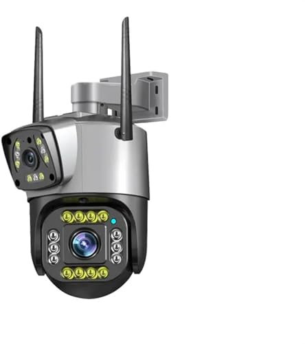 Caméra de sécurité cellulaire Caméra IP 4G/WiFi 8MP 4K, double écran, moniteur Camara, for maison intelligente, extérieur, étanche, vidéosurveillance PTZ, Protection de sécurité Résolution HD(4MP WiFi