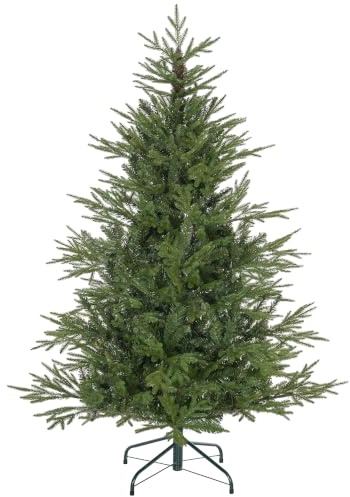 HOMCOM Künstlicher Weihnachtsbaum 150 cm mit 1724 Spitzen für Drinnen | Künstlich Tannenbaum, Christbaum Weihnachtsdeko, Inkl. Klappbar Metallständer