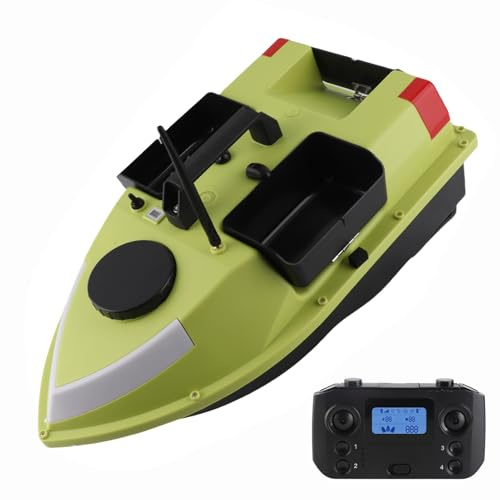 Kavolet GPS RC Köderboot, 600 m Fernbedienung Fischköderboot, kabellose Fernbedienung, Angelköderboot, Angelfutterboot mit 3 Köderbehältern, Futterboot Angelzubehör 2kg Beladung, 5200 mAh Akku