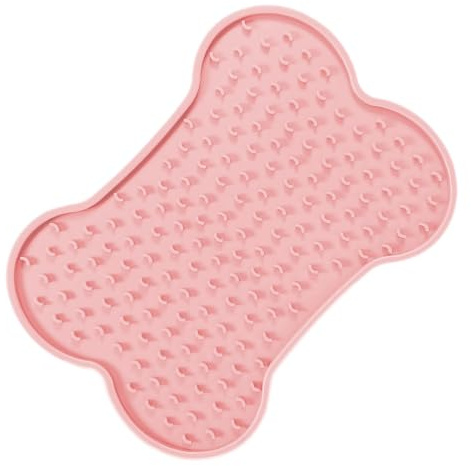 Tappetino da leccare per animali domestici, tappetino da leccare per cani - tappetino per l'alimentazione lenta in silicone per animali domestici, grande tappetino da leccare a forma di osso per cani