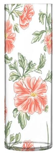 Jarrón de flores de geranio de plástico para decoración del hogar, 11.8 x 3.9 pulgadas, jarrón de boda, jarrón irrompible para mesa de boda, hogar, cocina, centros de mesa
