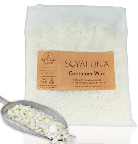 Soyaluna Premium Soy Wax Pellets – 4 kg (Container Candle Blend) for Candle Making – The Experts Choice for Smooth Finish, Clean Burn, Vegan Friendly