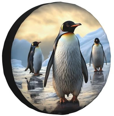 Reserveradabdeckung Pinguin Spare Tire Cover Schmutzfest Reifenhülle Wasserdicht Auto Reserverad Abdeckung Für Mpv Ersatzradreifen Truck 17 inch