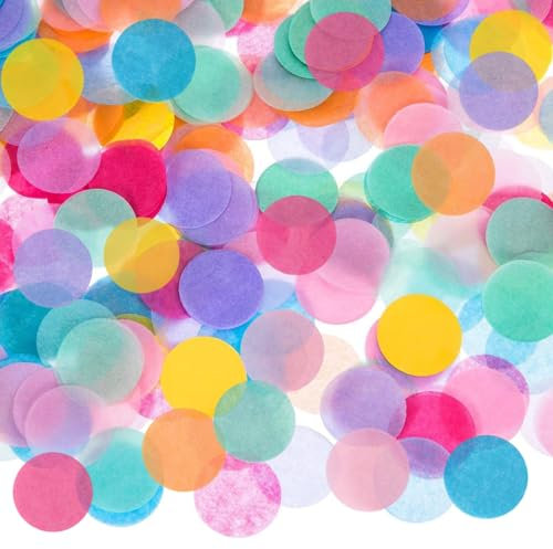 Kzouenzu Multicolore Coriandoli A Forma Rotonda 6000 Pezzi, 50g, Multicolor Confetti Da Tavolo Per Decorazione Di Matrimonio Compleanno Festa, Baby Shower