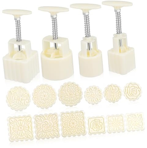 Zerodeko Stampo Per Mooncake Stampa Mano Pressa Per Biscotti Strumento Per Torta Di Stampi Floreali Di Stampi Da Te Robusto e Riutilizzabile