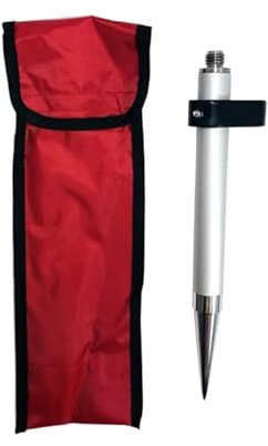 Mini-Prismenstab 28 cm – kurze Aluminium-Messlatte mit 5/8-Gewinde, Libelle & Hartmetallspitze – kompakt & robust
