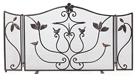 Écran De Cheminée Screen à l'écran de foyer à l'écran de la séance d'étincelles d'étincelles de salon de protection du sol Grilles D'étincelles Décoratives
