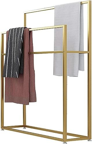 Toallero de metal independiente, soporte para toallas de baño, 3 tamaños (D: 65 x 20 x 110 cm), elegante toallero para toallas de baño, diseño que ahorra espacio y moderno